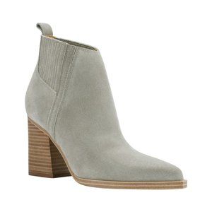 NWT 9.5 Marc Fisher ORLANDA BLOCK HEEL BOOTIE Suede Leather